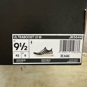 Adidas Ultraboost 1.0 W Black and White Athletic Shoes